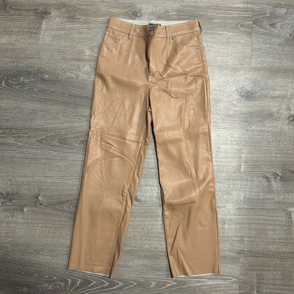 Express Tan Leather Pants